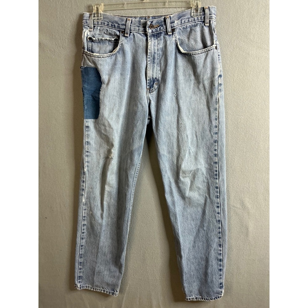Kirkland Signature Jeans Men's‎ 34 Vintage Denim Jeans Light Wash Distressed